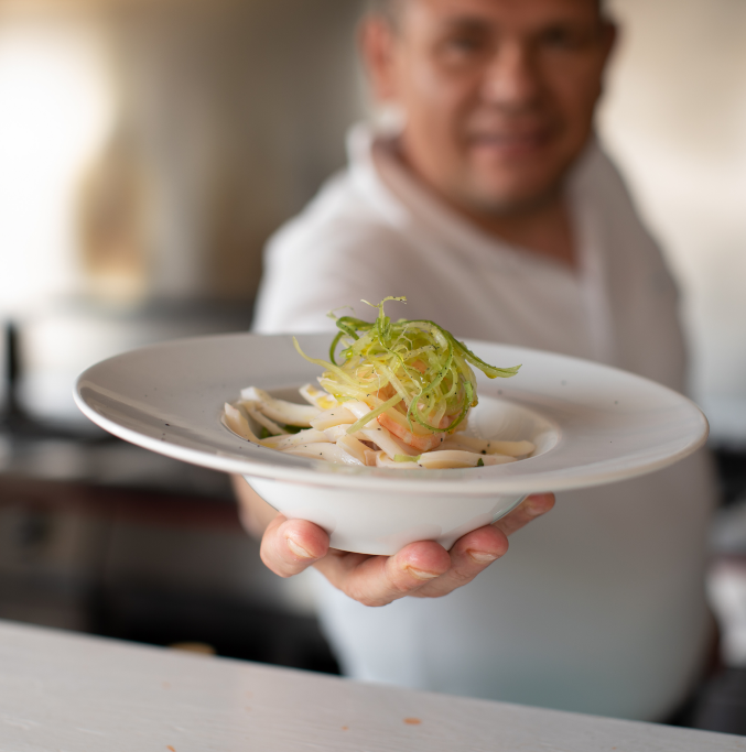 insalata di mare seppie e gamberetti