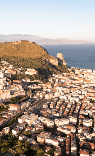 Terracina vista dall'alto